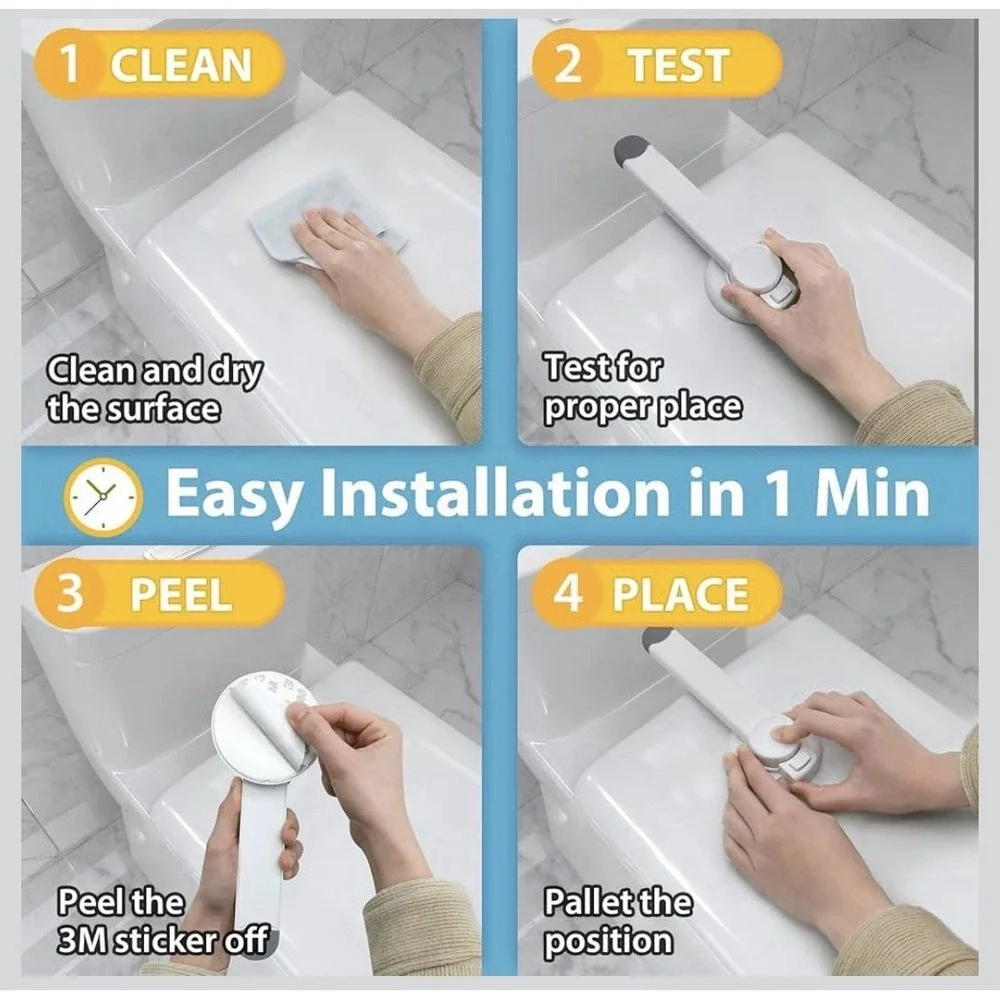 4our Kiddies Baby Toilet Lock 2‎ Pack for Child Safety, Baby Proof Toilet Seat